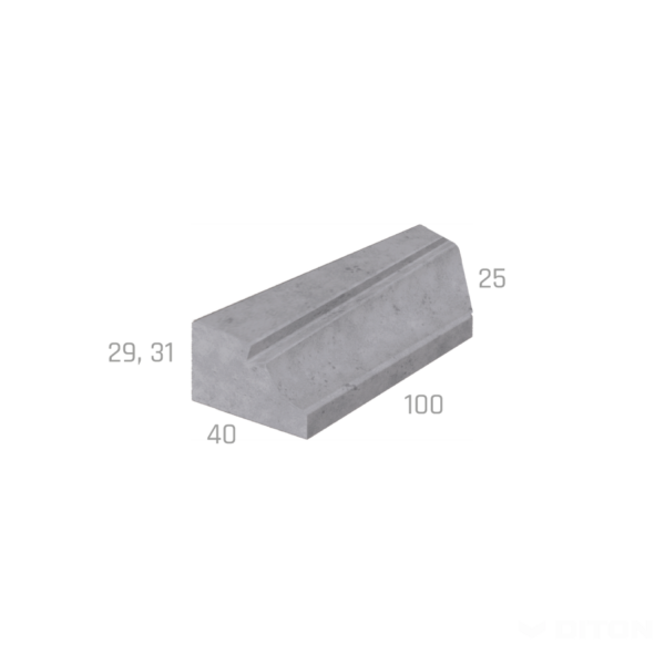 EDISHOP - 24148110101 zast obrubnik bus prechod pravy 310 250 prirodni per 001 1